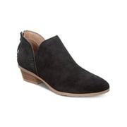 KENNETH COLE Womens Black Notched At Sides Padded Tasseled Side Way Almond Toe Stacked Heel Zip-Up Leather Dress Booties 7.5 M